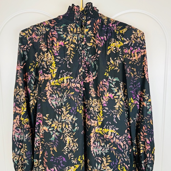 H&M Women's Colorful Floral Print Dress with Ruffle cuffs and neckline - Picture 1 of 6